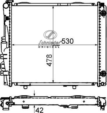 SCHNIEDER AUTOTECH BZS33.00039 - Radiator, engine cooling autospares.lv