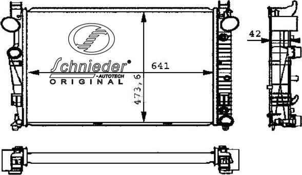 SCHNIEDER AUTOTECH BZS33.00037 - Radiator, engine cooling autospares.lv