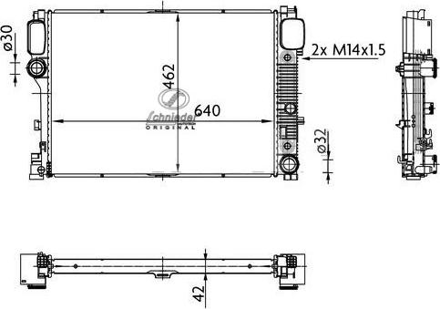 SCHNIEDER AUTOTECH BZS33.00074 - Radiator, engine cooling autospares.lv