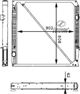 SCHNIEDER AUTOTECH BZT33.00003 - Radiator, engine cooling autospares.lv