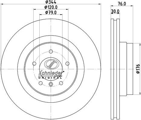 SCHNIEDER AUTOTECH LRS55.00188 - Brake Disc autospares.lv