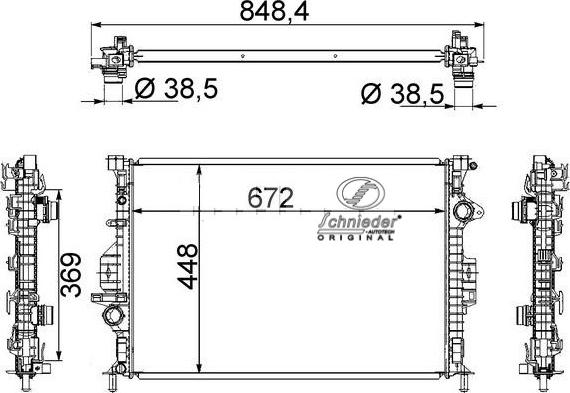 SCHNIEDER AUTOTECH LRS33.00158 - Radiator, engine cooling autospares.lv