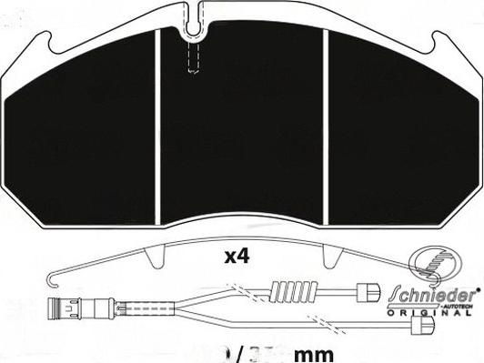 SCHNIEDER AUTOTECH MNT31.00012 - Brake Pad Set, disc brake autospares.lv