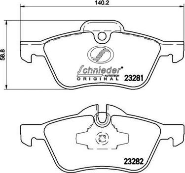 SCHNIEDER AUTOTECH SBP009-171 - Brake Pad Set, disc brake autospares.lv