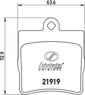 SCHNIEDER AUTOTECH SBP008-961 - Brake Pad Set, disc brake autospares.lv