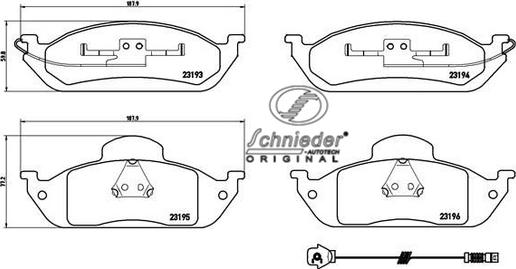 SCHNIEDER AUTOTECH SBP008-661 - Brake Pad Set, disc brake autospares.lv