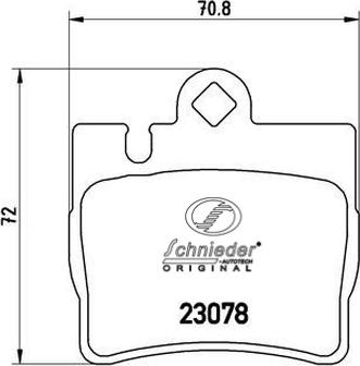 SCHNIEDER AUTOTECH SBP008-711 - Brake Pad Set, disc brake autospares.lv