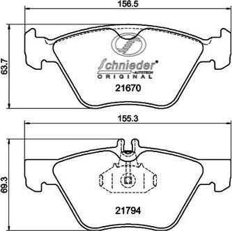 SCHNIEDER AUTOTECH SBP007-861 - Brake Pad Set, disc brake autospares.lv