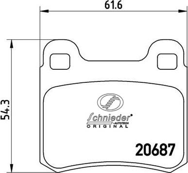 SCHNIEDER AUTOTECH SBP007-351 - Brake Pad Set, disc brake autospares.lv