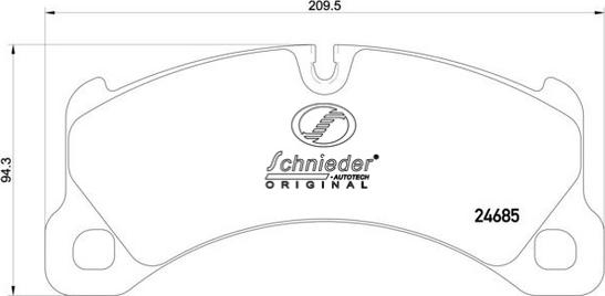 SCHNIEDER AUTOTECH SBP015-131 - Brake Pad Set, disc brake autospares.lv