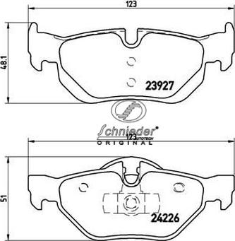 SCHNIEDER AUTOTECH SBP011-301 - Brake Pad Set, disc brake autospares.lv