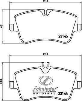 SCHNIEDER AUTOTECH SBP018-351 - Brake Pad Set, disc brake autospares.lv