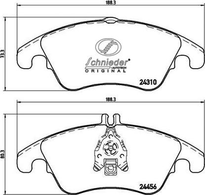 SCHNIEDER AUTOTECH SBP012-621 - Brake Pad Set, disc brake autospares.lv