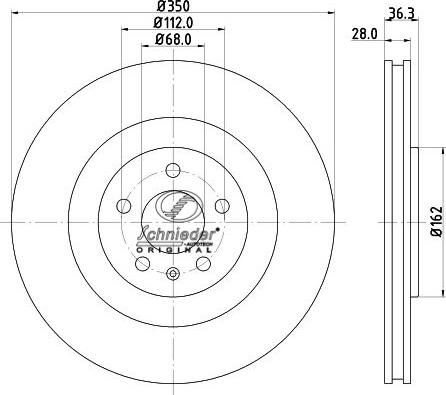 SCHNIEDER AUTOTECH VAS55.00394 - Brake Disc autospares.lv