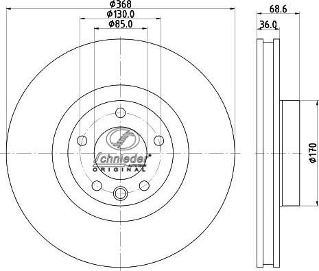 SCHNIEDER AUTOTECH VAS55.00311 - Brake Disc autospares.lv