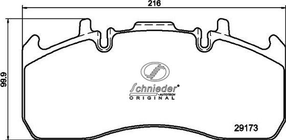 SCHNIEDER AUTOTECH VLT31.00007 - Brake Pad Set, disc brake autospares.lv