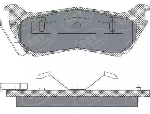 SCT-MANNOL SP 245 PR - Brake Pad Set, disc brake autospares.lv