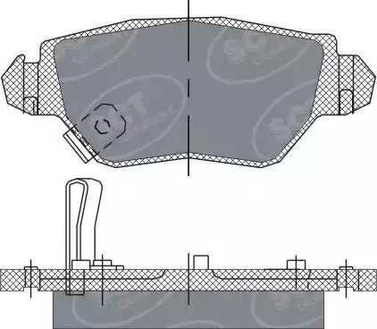 SCT-MANNOL SP 242 PR - Brake Pad Set, disc brake autospares.lv