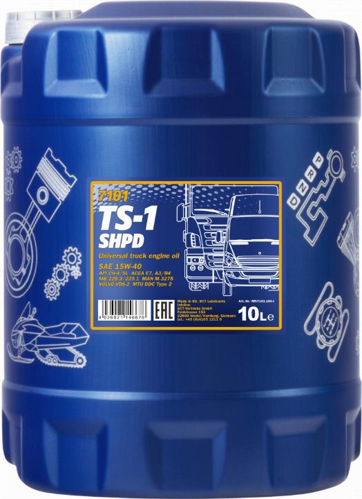 SCT-MANNOL TS-1 SHPD 15W-40 - Engine Oil autospares.lv