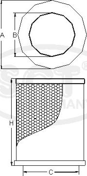 SCT-MANNOL SB 593 - Air Filter, engine autospares.lv