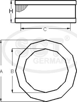 SCT-MANNOL SB 3008 - Air Filter, engine autospares.lv