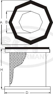 SCT-MANNOL SB 3224 - Air Filter, engine autospares.lv