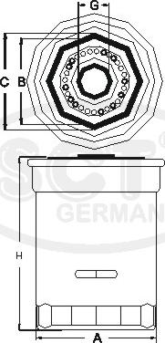 SCT-MANNOL SK 814 - Oil Filter autospares.lv