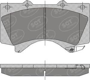 SCT-MANNOL SP400 - Brake Pad Set, disc brake autospares.lv