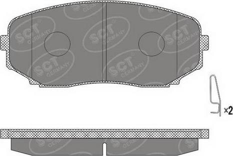 SCT-MANNOL SP 641 PR - Brake Pad Set, disc brake autospares.lv