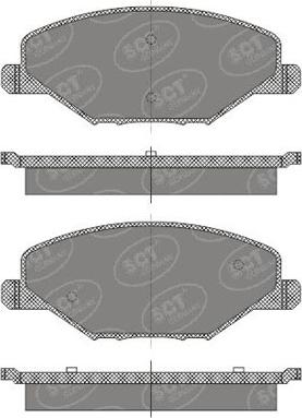 SCT-MANNOL SP668 - Brake Pad Set, disc brake autospares.lv