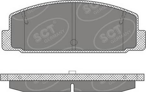 SCT-MANNOL SP 611 PR - Brake Pad Set, disc brake autospares.lv