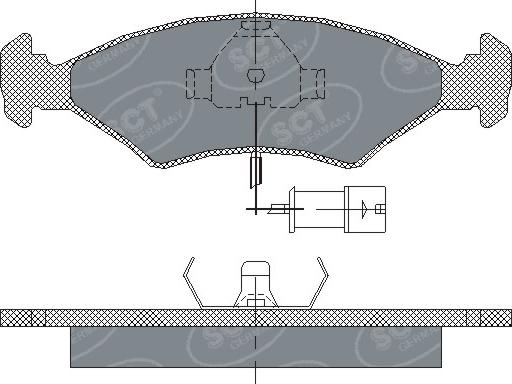 SCT-MANNOL SP 142 PR - Brake Pad Set, disc brake autospares.lv