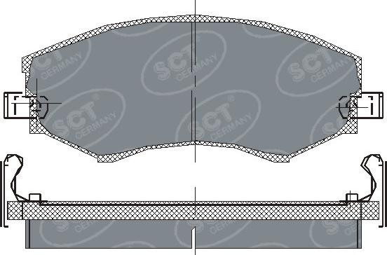 SCT-MANNOL SP 151 PR - Brake Pad Set, disc brake autospares.lv