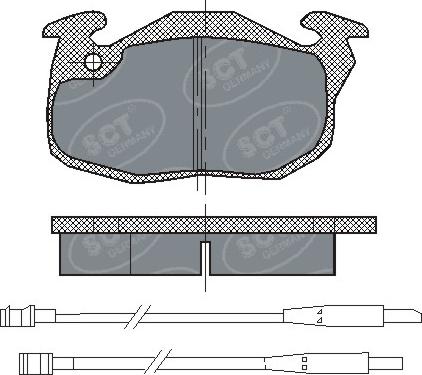 SCT-MANNOL SP 107 PR - Brake Pad Set, disc brake autospares.lv