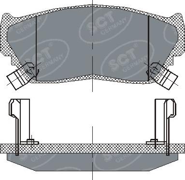 SCT-MANNOL SP 135 PR - Brake Pad Set, disc brake autospares.lv