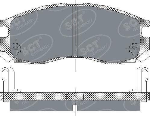 SCT-MANNOL SP 133 PR - Brake Pad Set, disc brake autospares.lv