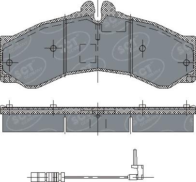 SCT-MANNOL SP 132 - Brake Pad Set, disc brake autospares.lv