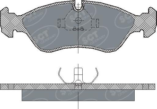 SCT-MANNOL SP 122 PR - Brake Pad Set, disc brake autospares.lv