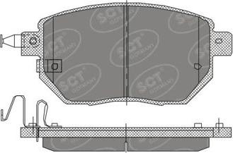 SCT-MANNOL SP 392 PR - Brake Pad Set, disc brake autospares.lv