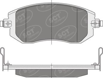 SCT-MANNOL SP 340 PR - Brake Pad Set, disc brake autospares.lv