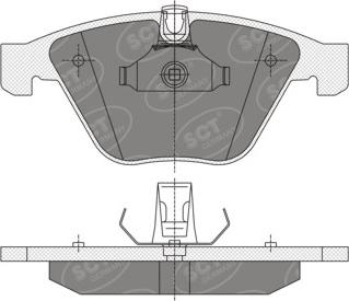 SCT-MANNOL SP 355 PR - Brake Pad Set, disc brake autospares.lv