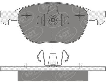 SCT-MANNOL SP 358 - Brake Pad Set, disc brake autospares.lv