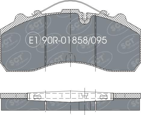 SCT-MANNOL SP 305 PR - Brake Pad Set, disc brake autospares.lv