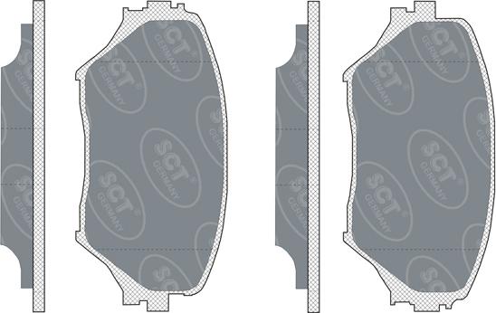 SCT-MANNOL SP 308 PR - Brake Pad Set, disc brake autospares.lv