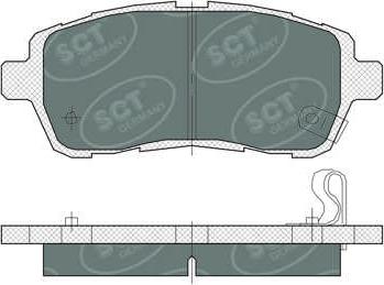 SCT-MANNOL SP 384 PR - Brake Pad Set, disc brake autospares.lv