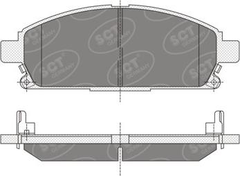 SCT-MANNOL SP 338 PR - Brake Pad Set, disc brake autospares.lv