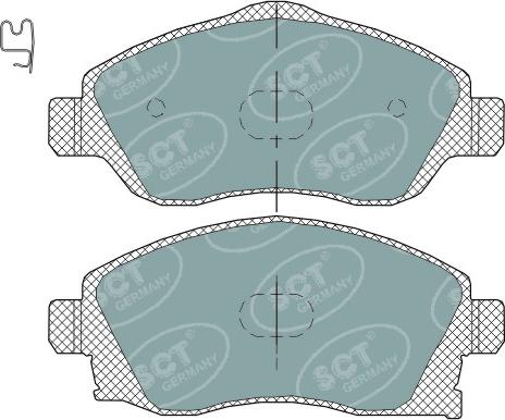 SCT-MANNOL SP 320 PR - Brake Pad Set, disc brake autospares.lv