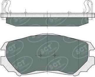 SCT-MANNOL SP370 - Brake Pad Set, disc brake autospares.lv