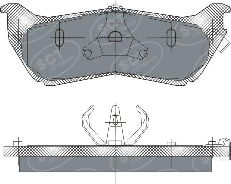 SCT-MANNOL SP245 - Brake Pad Set, disc brake autospares.lv