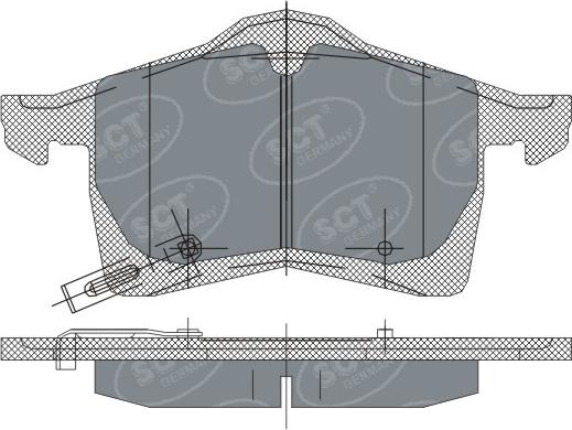 SCT-MANNOL SP 243 - Brake Pad Set, disc brake autospares.lv